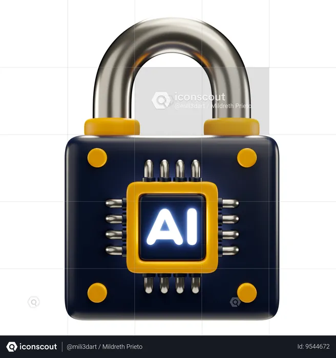 Ai Lock  3D Icon