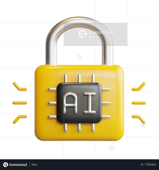 Ai Lock  3D Icon