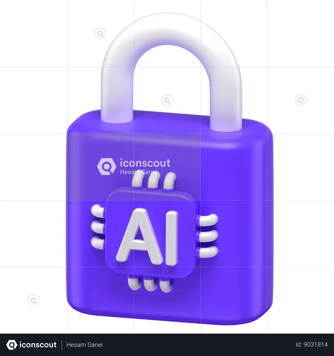 Ai Lock  3D Icon