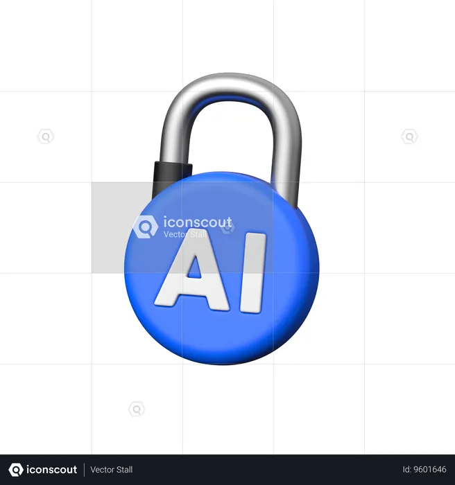 Ai Lock  3D Icon