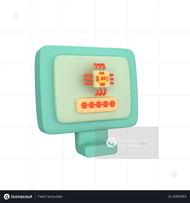 Ai Login  3D Icon