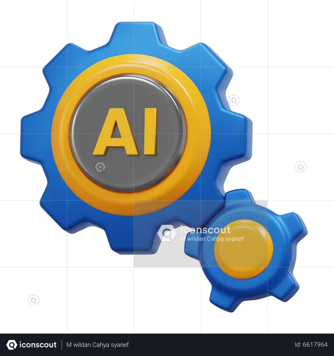 AI MACHINE  3D Icon