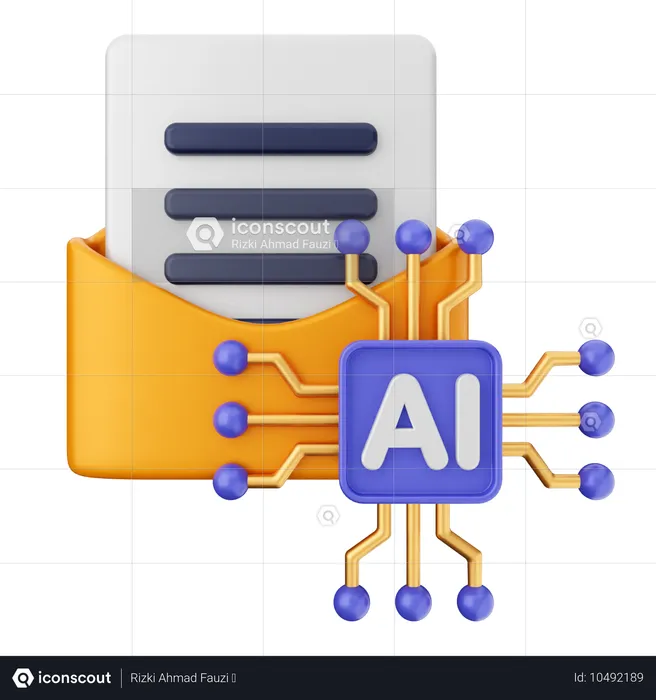 Ai Mail Message  3D Icon