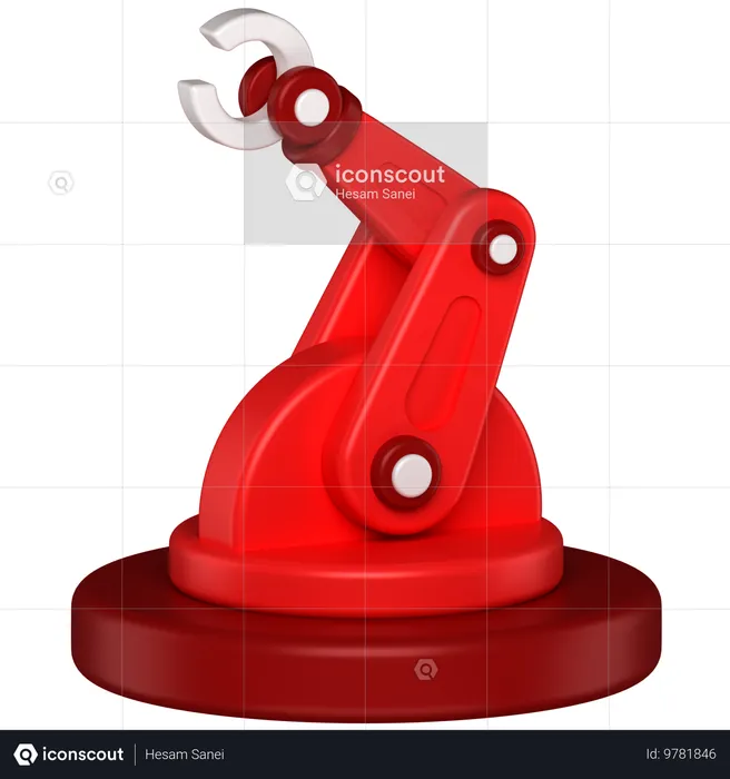 Mano robótica ai  3D Icon