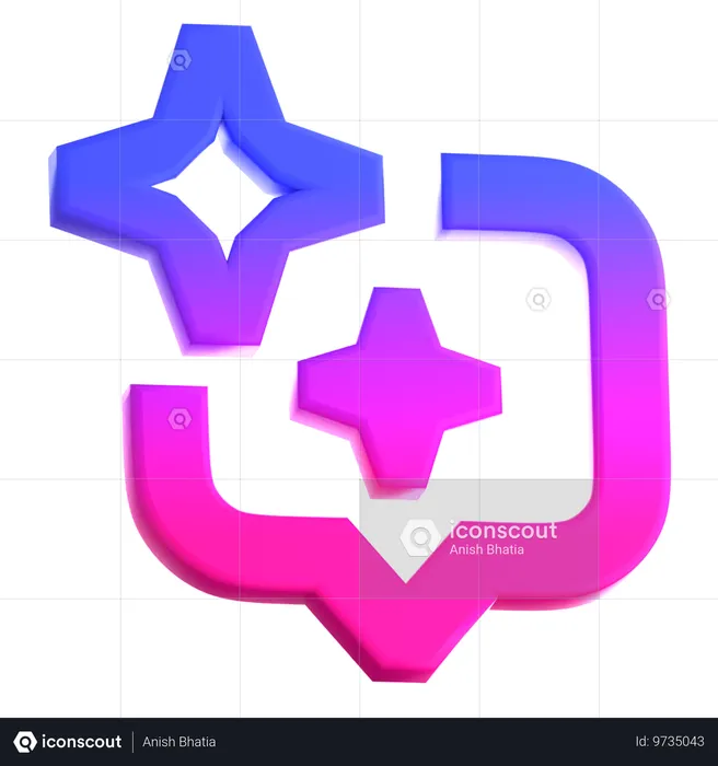 Ai message  3D Icon