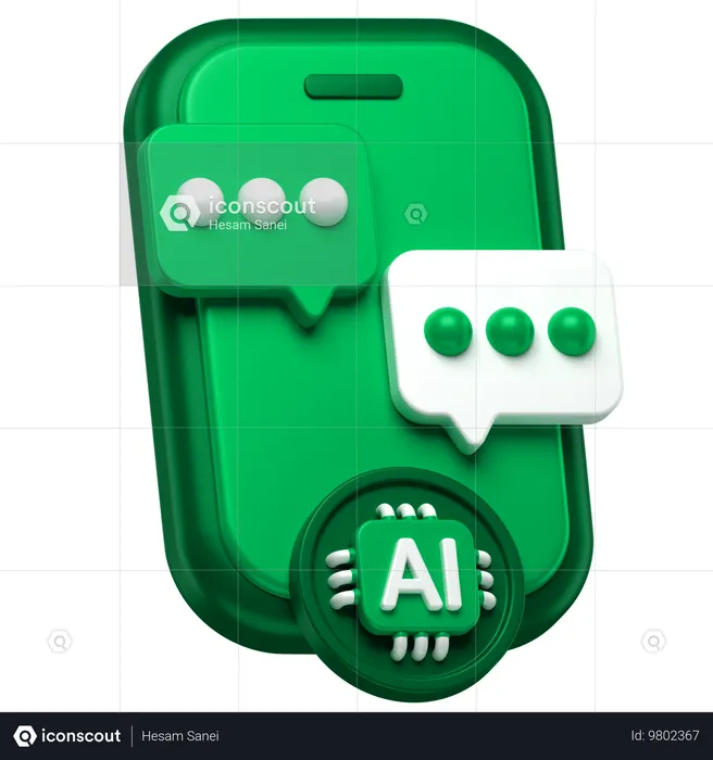 Ai Message  3D Icon