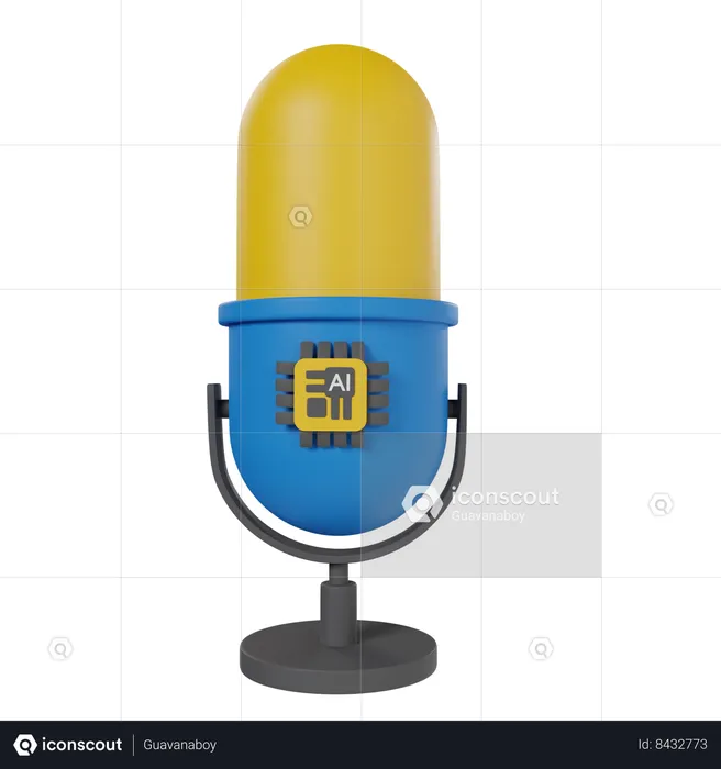 Ai Mic  3D Icon