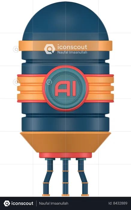 Ai Mic  3D Icon