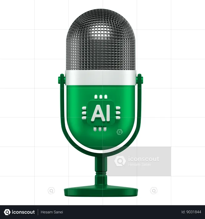 Ai Microphone  3D Icon