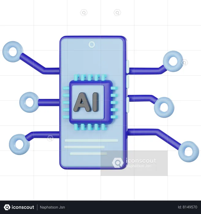 Ai Mobile  3D Icon