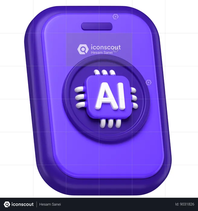 Ai Mobile  3D Icon