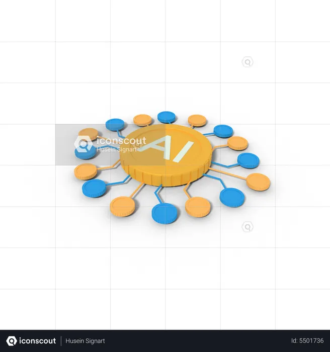 Ai Network  3D Icon