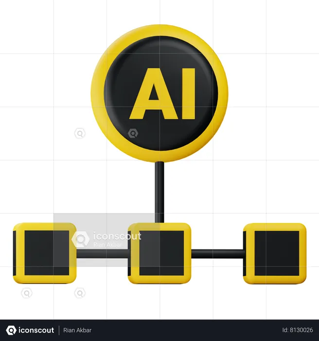 Ai Network  3D Icon