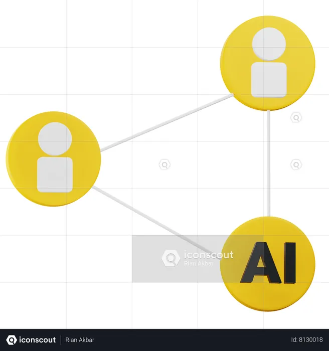 Ai Networking  3D Icon