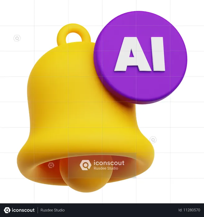 Ai 알림  3D Icon