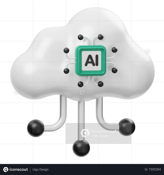 Nube de ai  3D Icon