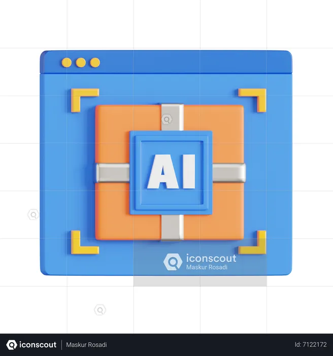 Ai Object Recognition  3D Icon