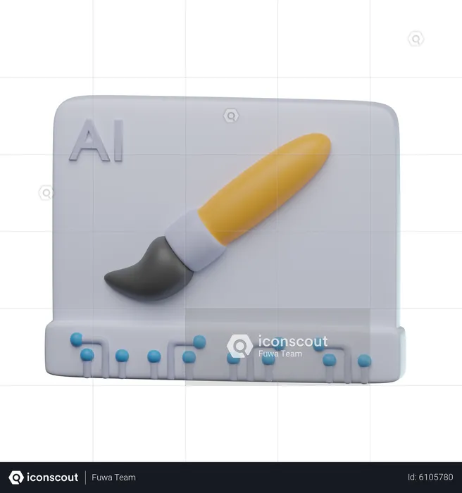 Ai Painting  3D Icon