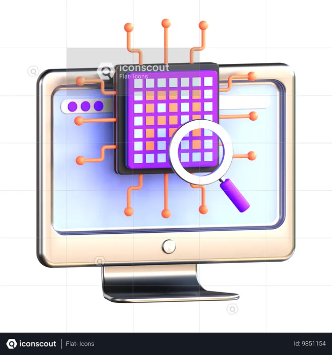 Pesquisa de IA  3D Icon