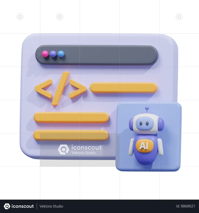 Ai programing  3D Icon