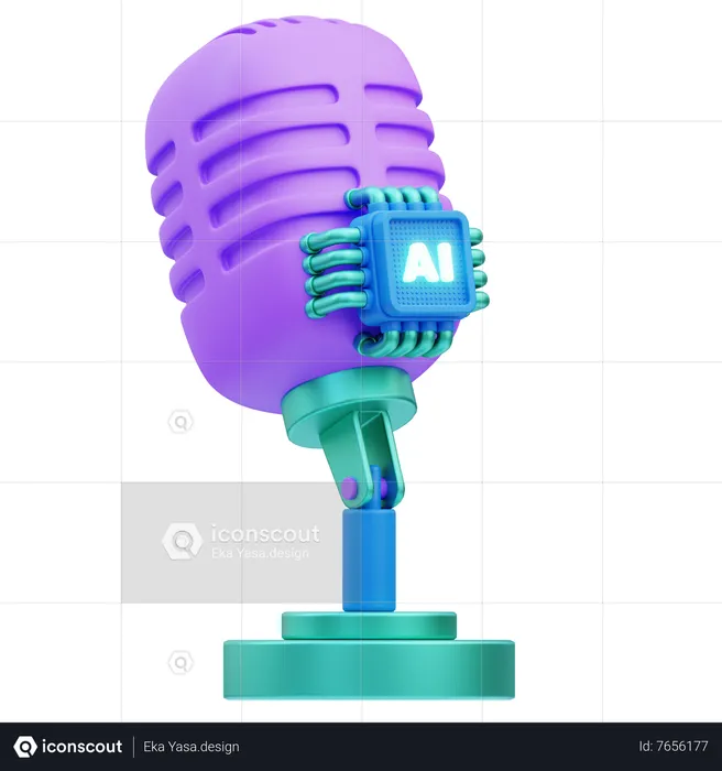 Reconocimiento de voz ia  3D Icon