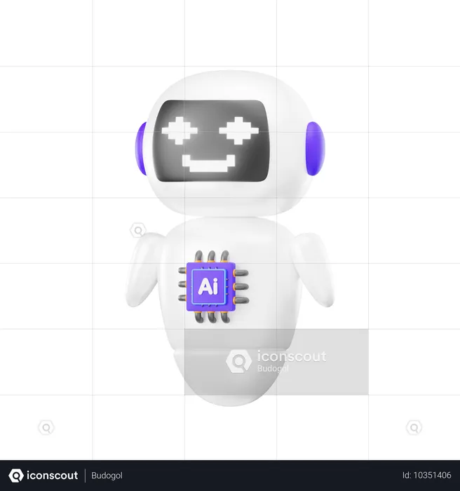 IA do robô  3D Icon