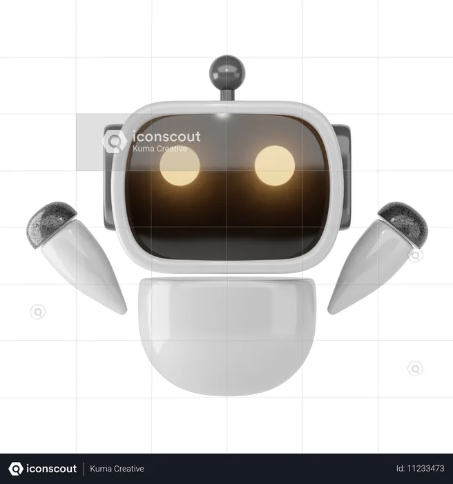 ロボットを持っている  3D Icon