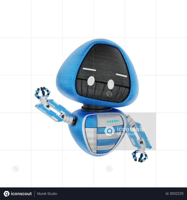 IA robótica  3D Icon