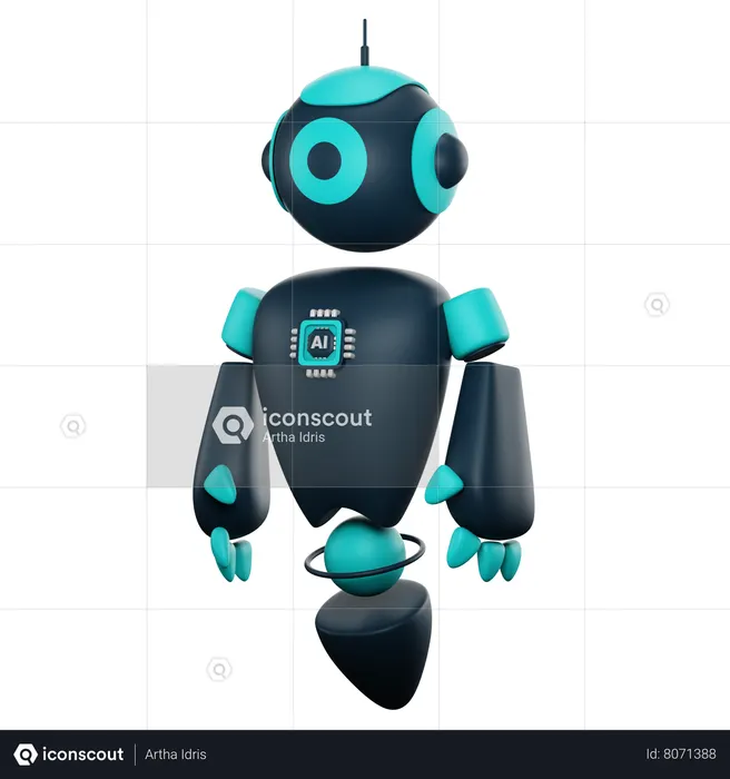 Ai Robot  3D Icon
