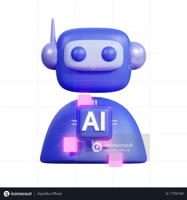 Ai Robot  3D Icon