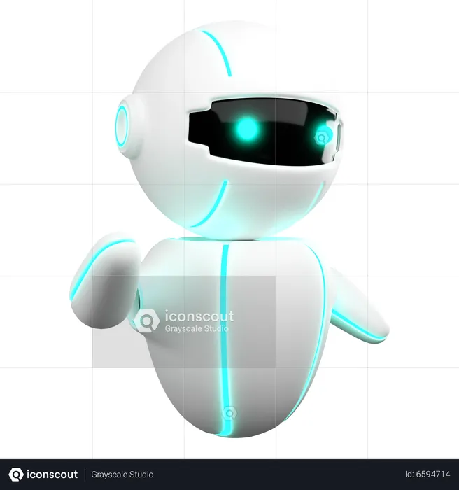 Roboter-KI  3D Illustration