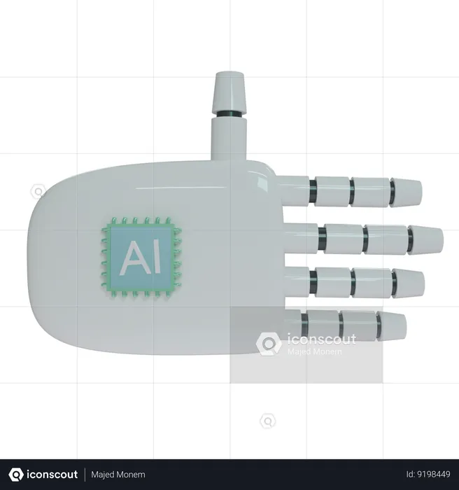 Le robot IA distribue le geste  3D Icon