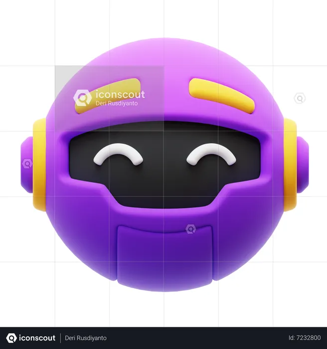 Ai Robot Head  3D Icon