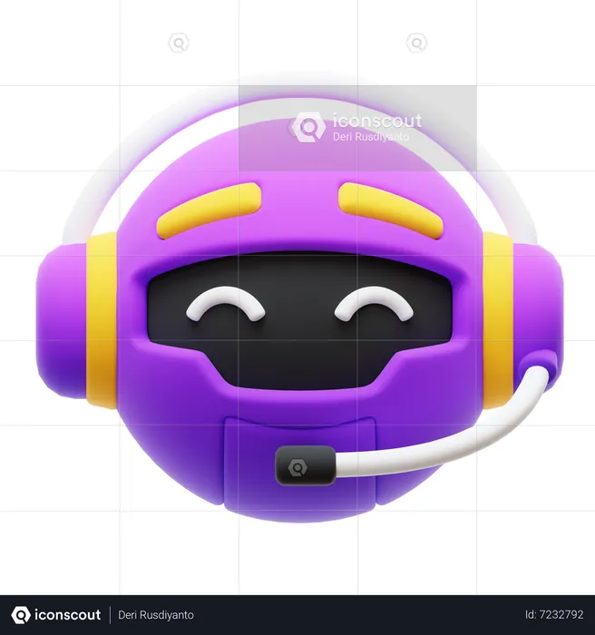 Ai Robot Service  3D Icon