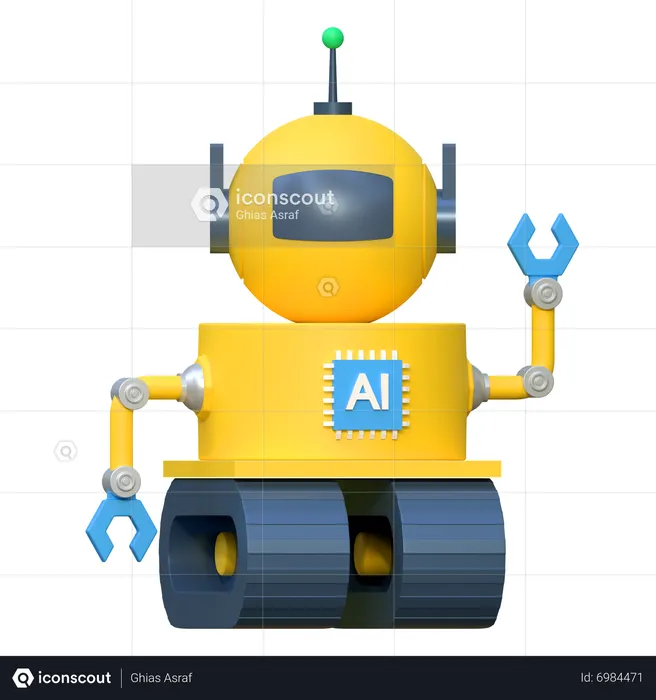 Ai Rover Robot  3D Icon