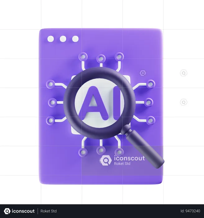 Ai Search  3D Icon