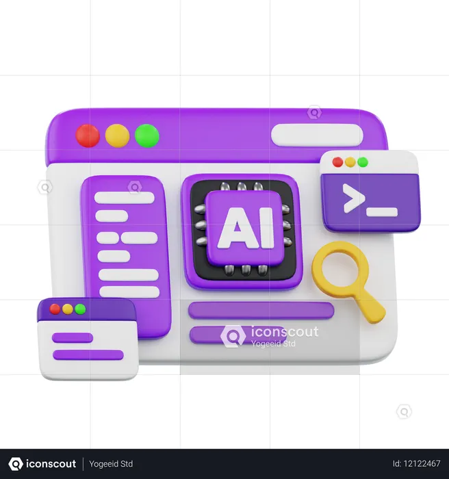 Ai Search  3D Icon