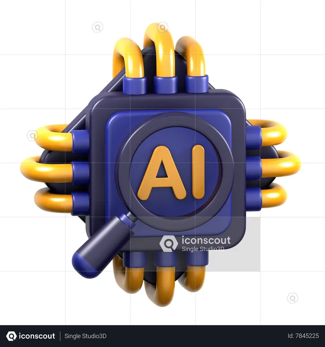 Ai Search  3D Icon