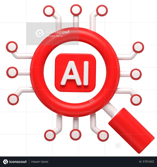 Ai Search  3D Icon