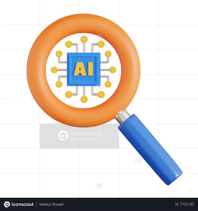 Ai Search  3D Icon