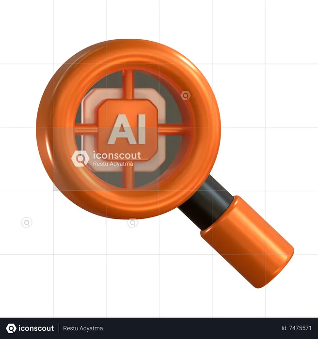AI Search  3D Icon
