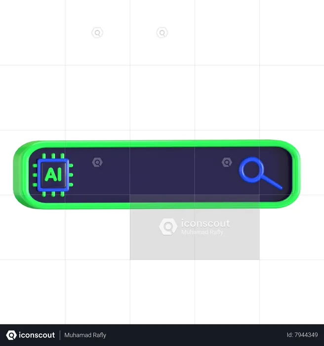Ai Search Engine  3D Icon