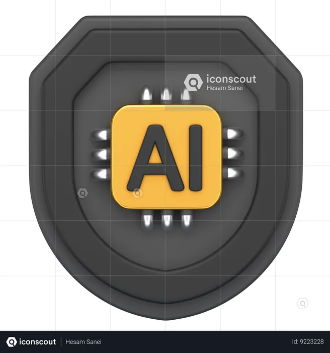 Sécurité IA  3D Icon