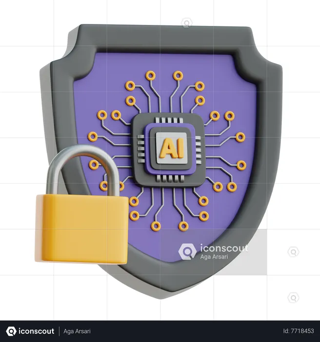 AI Security  3D Icon