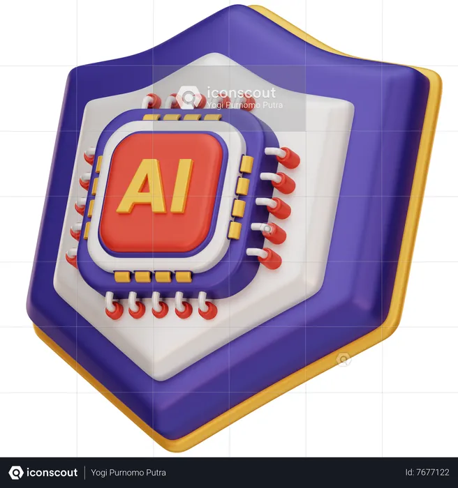 Ai Security Guard  3D Icon