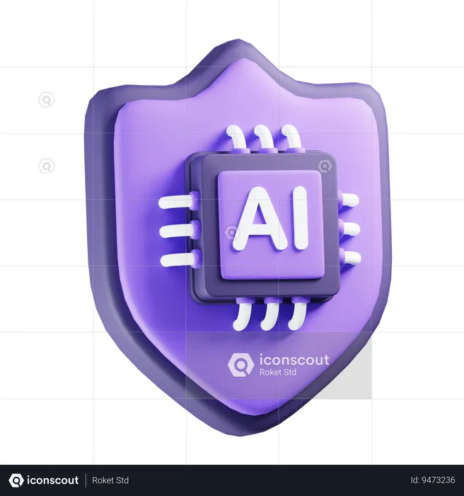 Segurança de IA  3D Icon