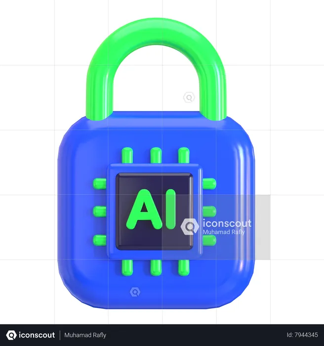 Segurança de IA  3D Icon