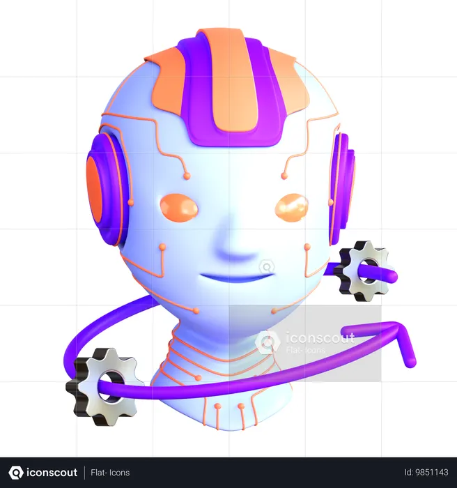 AI SelfImprovement  3D Icon