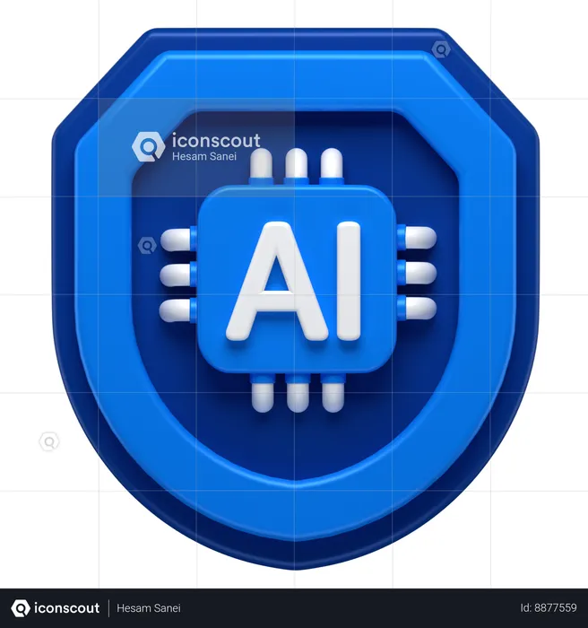 Ai Shield  3D Icon