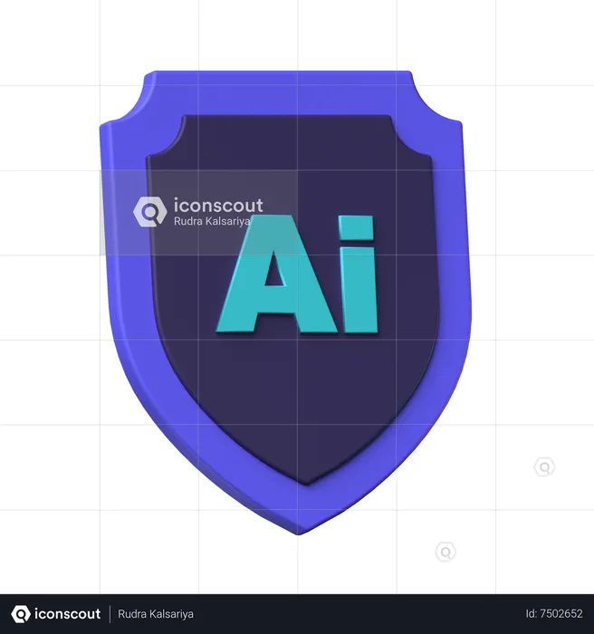 Ai Shield  3D Icon